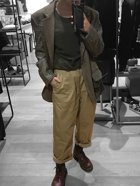 「SETT（セット）のアイテム」を使った、林﨑咲良さん（レディース・153cm）の秋コーディネート