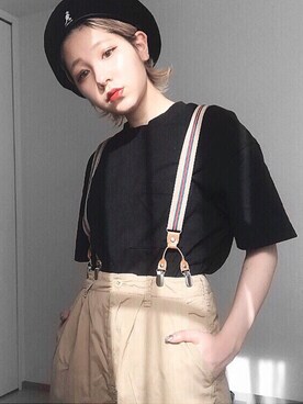 「SETT（セット）のアイテム」を使った、林﨑咲良さん（レディース・153cm）の春コーディネート