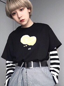 「SURROUND（サラウンド）のアイテム」を使った、林﨑咲良さん（レディース・153cm）の春コーディネート