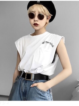 林﨑咲良さん（レディース・153cm）の夏コーディネート