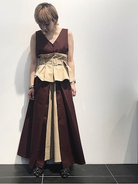 「JOINT WORKS（ジョイントワークス）のアイテム（ワンピース/ドレス）」を使った、林﨑咲良さん（レディース・153cm）の夏コーディネート