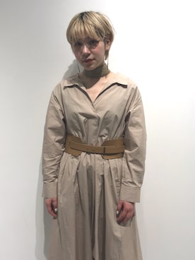 「JOINT WORKS（ジョイントワークス）のアイテム（ワンピース/ドレス）」を使った、林﨑咲良さん（レディース・153cm）の春コーディネート
