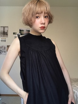 「JOINT WORKS（ジョイントワークス）のアイテム（オールインワン・サロペット）」を使った、林﨑咲良さん（レディース・153cm）の夏コーディネート