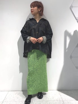 「EZUMi（エズミ）のアイテム（ジャケット/アウター）」を使った、林﨑咲良さん（レディース・153cm）の夏コーディネート