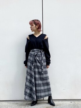 【SACAI】PENDLETON ラップスカート