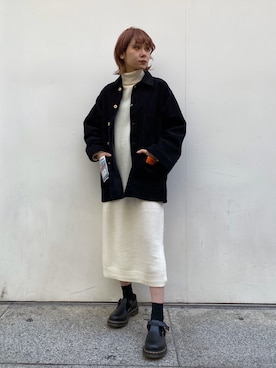 「JOINT WORKS（ジョイントワークス）のアイテム（ワンピース/ドレス）」を使った、林﨑咲良さん（レディース・153cm）の秋コーディネート