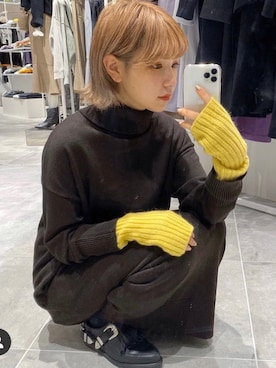 「JOINT WORKS（ジョイントワークス）のアイテム（ワンピース/ドレス）」を使った、林﨑咲良さん（レディース・153cm）の冬コーディネート