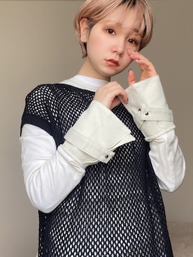「JOINT WORKS（ジョイントワークス）のアイテム（ワンピース/ドレス）」を使った、林﨑咲良さん（レディース・153cm）の春コーディネート