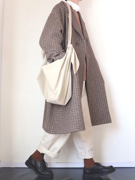 「アイテム（ステンカラーコート）」を使った、KenNさん（メンズ・179cm・20代）の冬コーディネート