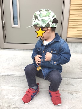 「next（next）のアイテム（キャップ）」を使った、RINtaさん（キッズ・80cm）の春コーディネート