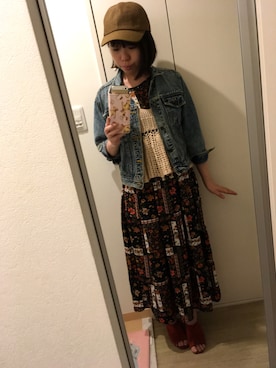 「チビデブ」｜「アイテム（ジャケット/アウター）」を使った、きみたすさん（レディース・155cm）の春コーディネート