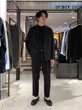 「SET UP」｜「アイテム（スリッポン）」を使った、shuhei adachiさん（メンズ・173cm）の春コーディネート