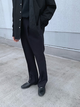 「アイテム（スリッポン）」を使った、shuhei adachiさん（メンズ・173cm・20代）の冬コーディネート