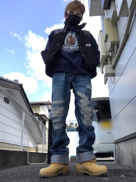 「BEN DAVIS（ベンデイビス）のアイテム（ベスト）」を使った、TOMOKICHIさん（メンズ・166cm）の春コーディネート