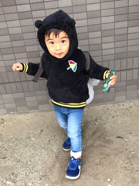 「スタジオジブリ（スタジオジブリ）のアイテム」を使った、Haruさん（キッズ・100cm）の冬コーディネート