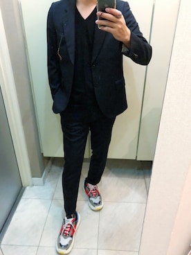「Paul Smith（ポールスミス）のアイテム（セットアップ）」を使った、otnekさん（メンズ・176cm）の秋コーディネート