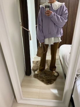 「STYLENANDA（スタイルナンダ）のアイテム（スウェット）」を使った、omiyoさん（レディース・168cm）の春コーディネート