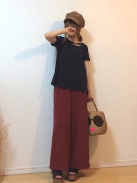「3coins（3coins）のアイテム」を使った、mikaさん（レディース・155cm）の夏コーディネート