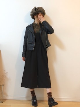 「アウターフェス2017」｜mikaさん（レディース・155cm）の冬コーディネート