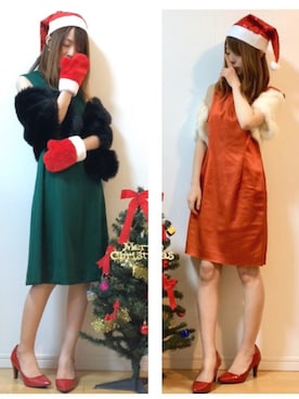 「アイテム（ピアス（両耳用））」を使った、mikaさん（レディース・155cm）の冬コーディネート