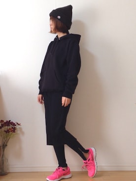 「Avail（アベイル）のアイテム（レギンス/スパッツ）」を使った、mikaさん（レディース・155cm）の秋コーディネート