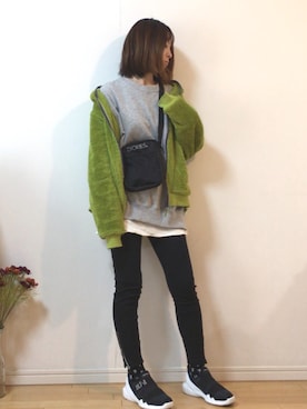 「Avail（アベイル）のアイテム（レギンス/スパッツ）」を使った、mikaさん（レディース・155cm）の冬コーディネート