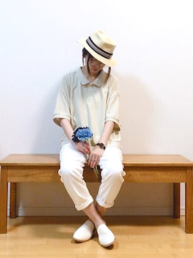 「ダニエルウェリントン」｜「アイテム（帽子）」を使った、mikaさん（レディース・155cm）の春コーディネート