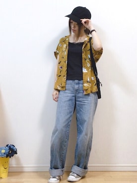 「ダニエルウェリントン」｜「アイテム（帽子）」を使った、mikaさん（レディース・155cm）の夏コーディネート