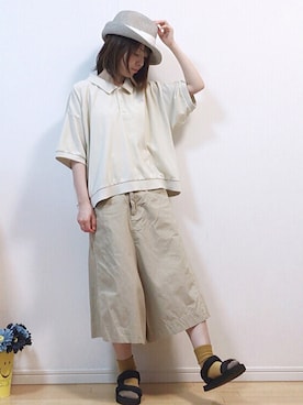 「アイテム（福袋/福箱、オレンジ系）」を使った、mikaさん（レディース・155cm）の夏コーディネート