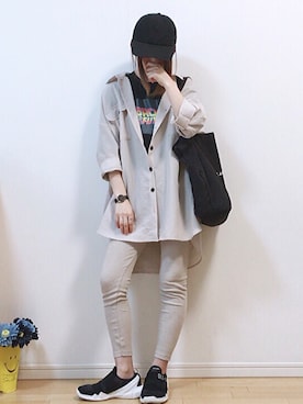「ダニエルウェリントン」｜「アイテム（帽子）」を使った、mikaさん（レディース・155cm）の夏コーディネート