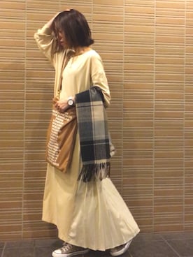 「アントマリーズ」｜「アイテム（アナログ腕時計）」を使った、mikaさん（レディース・155cm）の秋コーディネート