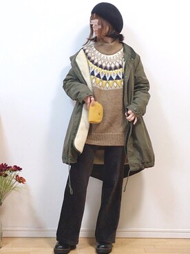 「リップスター」｜「アイテム（ジャケット/アウター）」を使った、mikaさん（レディース・155cm）の秋コーディネート