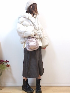 「polcadot」｜「アイテム（ブーツ）」を使った、mikaさん（レディース・155cm）の冬コーディネート