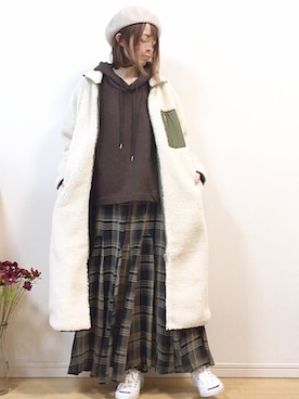 「SENSE OF PLACE by URBAN RESEAR」｜「アイテム（その他）」を使った、mikaさん（レディース・155cm）の冬コーディネート