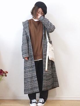 「ウィッグ」｜「アイテム（その他アウター）」を使った、mikaさん（レディース・155cm）の冬コーディネート