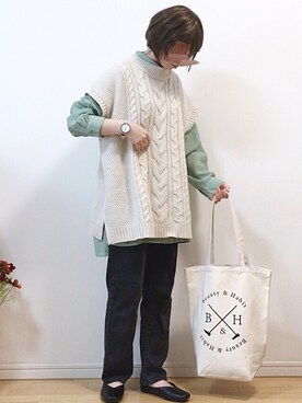 mikaさん（レディース・155cm）の冬コーディネート