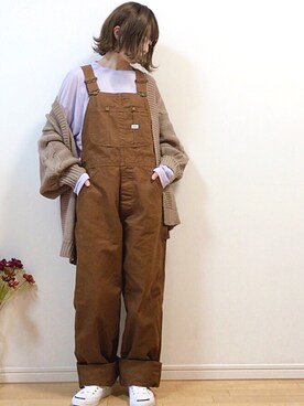 「ウィッグ」｜「アイテム（オールインワン・サロペット）」を使った、mikaさん（レディース・155cm）の春コーディネート