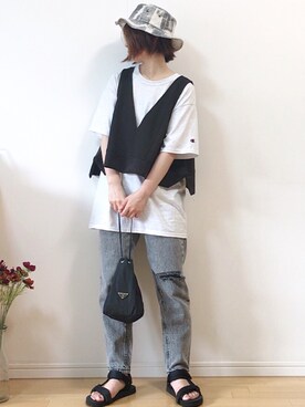 mikaさん(レディース・155cm)の夏コーディネート