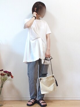 「AmbreNeige」｜「アイテム（アナログ腕時計）」を使った、mikaさん（レディース・155cm）の夏コーディネート