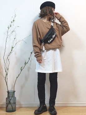 「アイテム（ドレスシューズ）」を使った、mikaさん（レディース・155cm）の秋コーディネート