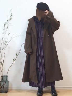 「ハロウィン」｜「アイテム（シャツワンピース）」を使った、mikaさん（レディース・155cm）の秋コーディネート