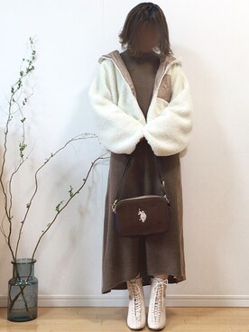 「ADOLESCENCE （アドレセンス）のアイテム（ブルゾン）」を使った、mikaさん（レディース・155cm）の秋コーディネート