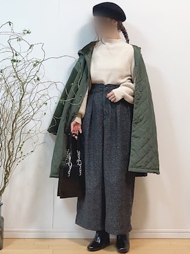 「sakishimatokyo（サキシマトーキョー）のアイテム（ヘアアクセサリー）」を使った、mikaさん（レディース・155cm）の冬コーディネート