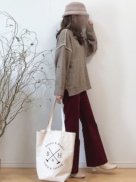 「3coins（3coins）のアイテム」を使った、mikaさん（レディース・155cm）の冬コーディネート