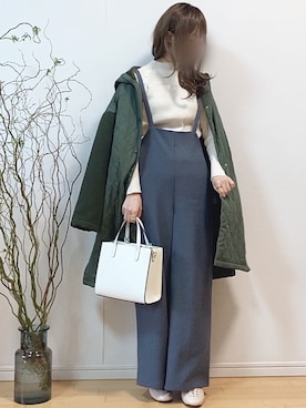 「ウィッグ」｜「アイテム（その他アウター）」を使った、mikaさん（レディース・155cm）の冬コーディネート