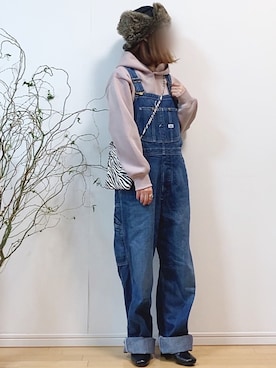 「URBAN RESEARCH Sonny Label（アーバンリサーチサニーレーベル）のポンチルーズパーカー2（Tシャツ/カットソー）」を使った、mikaさん（レディース・155cm）の冬コーディネート