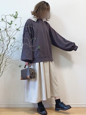「アイテム（ドレスシューズ）」を使った、mikaさん（レディース・155cm）の冬コーディネート