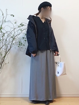「春めきシューズ」｜「アイテム（マウンテンパーカー）」を使った、mikaさん（レディース・155cm）の春コーディネート