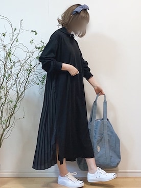 「sakishimatokyo（サキシマトーキョー）のアイテム（ヘアアクセサリー）」を使った、mikaさん（レディース・155cm）の春コーディネート
