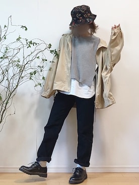「アイテム（ウィッグ）」を使った、mikaさん（レディース・155cm）の春コーディネート